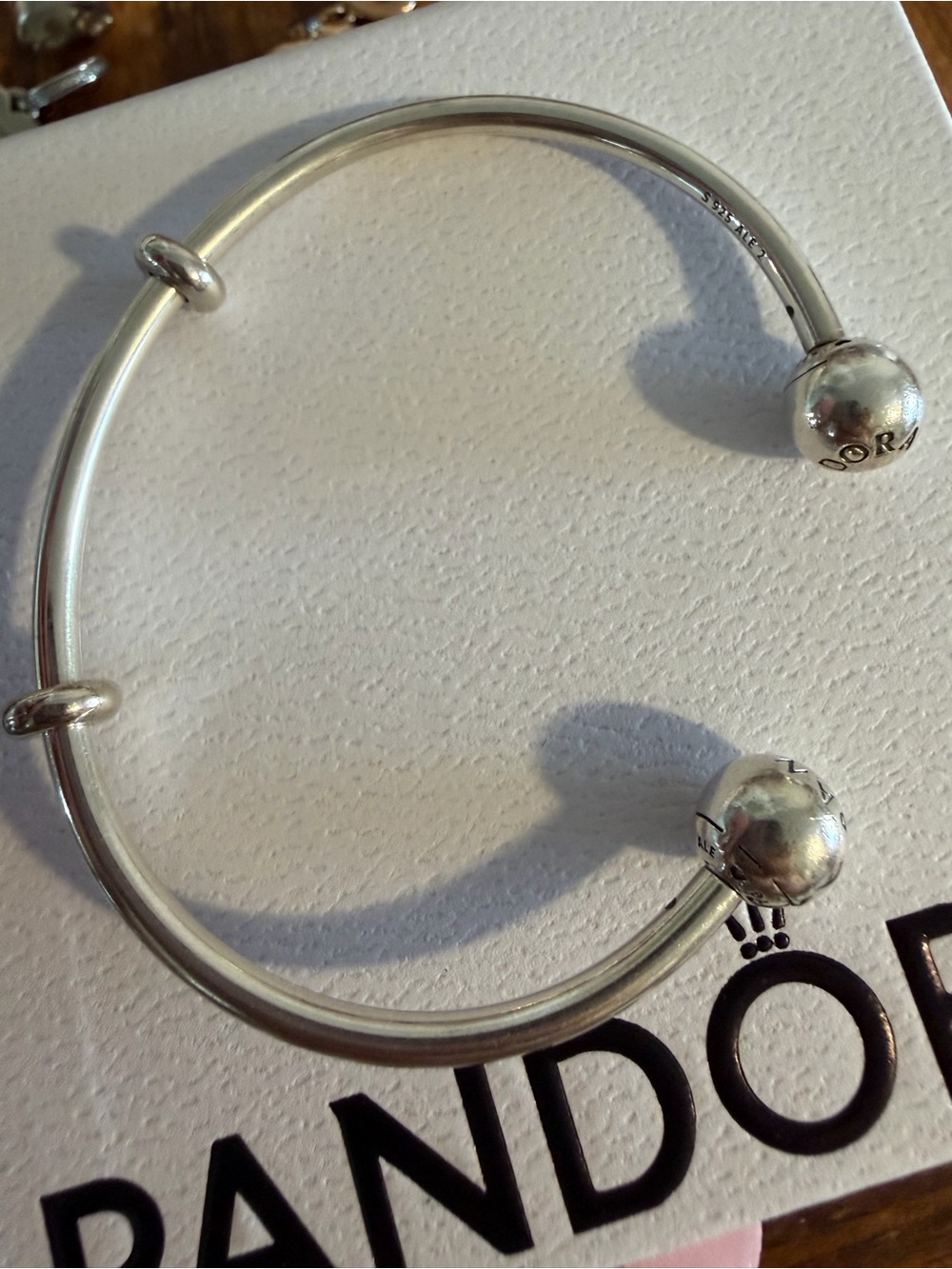 Pandora Silver Open Bangle Bracelet - Classic Sterling Finish
